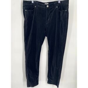 J. Jill Pants Women’s 16 Black Velvet Goth Whitchy Straight Leg Classic